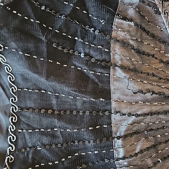 Sue Wong Nocturne Black Beaded Bodice Cocktail Dress - Picture 12 of 15